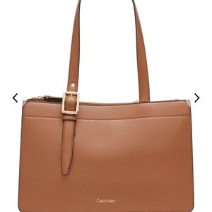 Calvin Klein Tan Leather Women's TOTE Bag